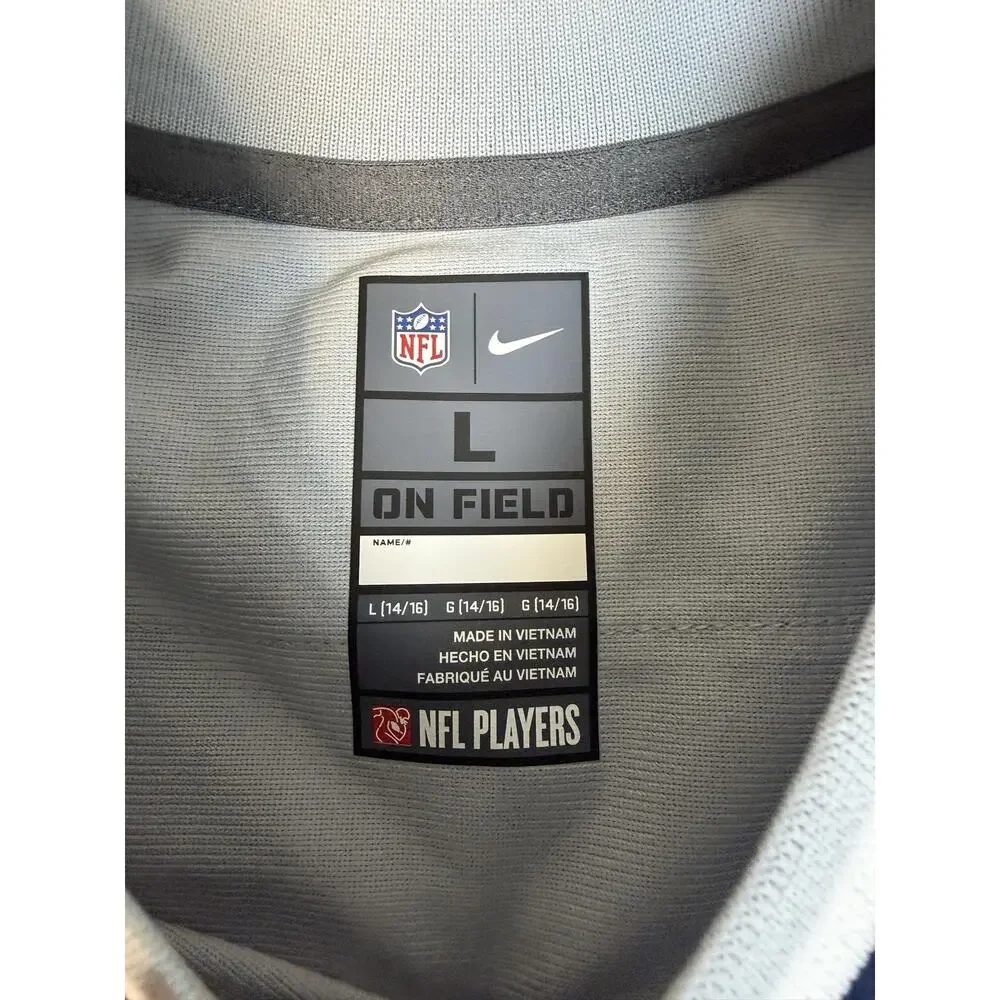 Dallas Cowboys Jersey Boys L Gray Nike Elliott 21 NFL Football On Field